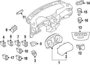 Foto de Lente de Panel de Instrumentos Original para Nissan Rogue 2017 2014 2015 2016 Marca NISSAN N�mero de Parte 248134BA0A