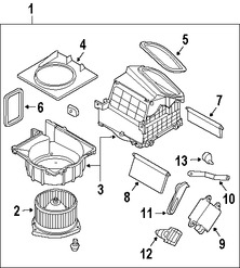 Foto de Conuunto de Motor de Ventilador Original para Infiniti Nissan Marca NISSAN Nmero de Parte 272251EA0A