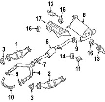 Foto de Empacadura de Tubo de Escape a Mltiple Original para Nissan Infiniti Marca NISSAN Nmero de Parte 2069119U0A