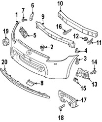 Foto de Soporte de la placa Original para Nissan 370Z Marca NISSAN N�mero de Parte 962101EA0A