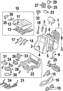 Foto de Interruptor Asiento Elctrico Original para Nissan 370Z Marca NISSAN Nmero de Parte 870661EJ2A