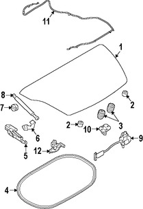 Foto de Bisagra de puerta del maletero Original para Nissan 370Z Marca NISSAN Nmero de Parte 844001ET0A