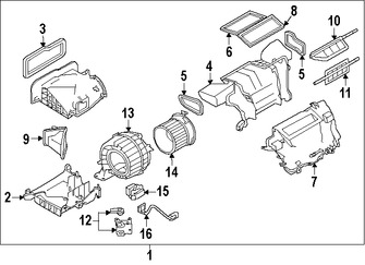 Foto de Sello de la Caja del Ventilador de Climatizacin Original para Nissan Leaf 2013 2014 2015 2016 2017 Nissan Sentra 2017 Marca NISSAN Nmero de Parte 272883NF1A