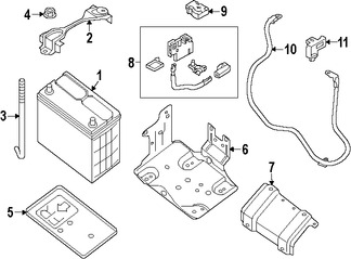 Foto de Soporte de la Bandeja de la batera Original para Nissan Leaf 2013 2014 2015 2016 2017 Marca NISSAN Nmero de Parte 648613NF0A