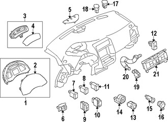 Foto de Lente de Panel de Instrumentos Original para Nissan Leaf 2013 2014 2015 2016 2017 Marca NISSAN N�mero de Parte 248133NA0B