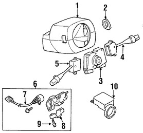 Foto de Cubierta de la Columna de Direccion Original para Nissan Sentra Marca NISSAN Nmero de Parte 484705M004