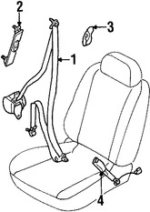 Foto de Receptaculo del Cinturon de Seguridad Original para Nissan Sentra 2004 2005 2006 Marca NISSAN Nmero de Parte 868436Z604
