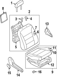 Foto de Guia de Reposacabezas Original para Nissan Sentra Marca NISSAN Nmero de Parte 8760289912