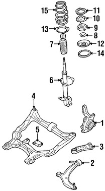 Foto de Puntal Suspensin Original para Infiniti Nissan Marca NISSAN Nmero de Parte 543258J000