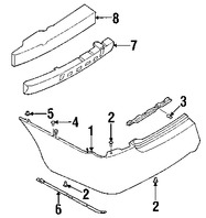 Foto de Barra de impacto de parachoque Original para Nissan Altima 2002 2003 2004 2005 2006 Marca NISSAN Nmero de Parte 850328J000