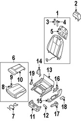 Foto de Panel lateral de Asiento Original para Nissan Altima 2007 2008 2009 2010 2011 2012 Marca NISSAN Nmero de Parte 87455JA00B