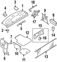 Foto de Panel de maletero Original para Nissan Altima 2007 2008 2009 2010 2011 2012 Marca NISSAN N�mero de Parte 84941ZX00A