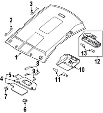 Foto de Luz de mapa Original para Nissan Maxima 2006 2007 2008 Marca NISSAN N�mero de Parte 96980ZK02B