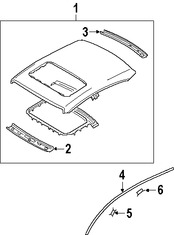 Foto de Panel de Techo Original para Nissan Maxima 2004 2005 2006 2007 2008 Marca NISSAN N�mero de Parte 731007Y031