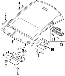 Foto de Luz de mapa Original para Nissan Maxima 2006 2007 2008 Marca NISSAN N�mero de Parte 96980ZK21B