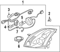Foto de Faro Original para Nissan Maxima 2007 2008 Marca NISSAN N�mero de Parte 26010ZK40A