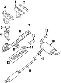 Foto de M�ltiple de Escape Original para Nissan Altima Nissan Maxima Nissan Murano Nissan Pathfinder Infiniti Marca NISSAN N�mero de Parte 14002JA10A