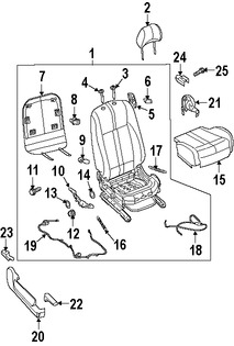Foto de Cubierta del Mecanismo de Ajuste de Reclinacion de Asiento Original para Nissan Altima 2008 2009 2010 2011 2012 2013 Marca NISSAN Nmero de Parte 87406JB01B