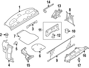 Foto de Panel de maletero Original para Nissan Altima 2008 2009 2010 2011 2012 2013 Marca NISSAN N�mero de Parte 84941JB100