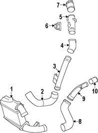 Foto de Enfriador en Lnea Original para Nissan GT-R Marca NISSAN Nmero de Parte 14461KJ10A