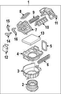 Foto de Sello de la Caja del Ventilador de Climatizaci�n Original para Infiniti Nissan Marca NISSAN N�mero de Parte 28714EG000