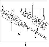 Foto de Juego Bota para Junta Homocinetica Original para Infiniti M45 Infiniti  Nissan GT-R Marca NISSAN N�mero de Parte C9GDAEG025