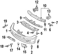 Foto de Absorbedor de impacto de gomaespuma del parachoque Original para Nissan Versa 2007 2008 2009 2010 2011 2012 Marca NISSAN Nmero de Parte 62090EM30A