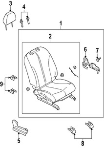 Foto de Cubierta de Riel de Asiento Original para Nissan Versa 2007 2008 2009 2010 2011 2012 Marca NISSAN Nmero de Parte 87330EL05B