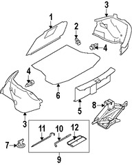 Foto de Panel de maletero Original para Nissan Versa 2007 2008 2009 2010 2011 Marca NISSAN N�mero de Parte 84941EM30A
