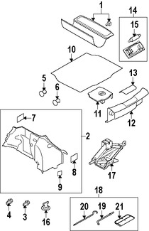 Foto de Panel de maletero Original para Nissan Versa 2007 2008 2009 2010 2011 2012 Marca NISSAN N�mero de Parte 84992EL00B