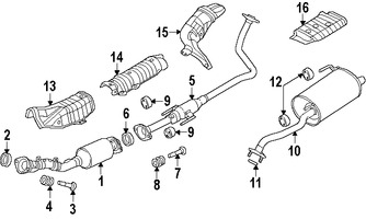 Foto de Tubo de Escape Intermedio Original para Nissan Versa Nissan Versa Note Marca NISSAN Nmero de Parte 203003AN6A