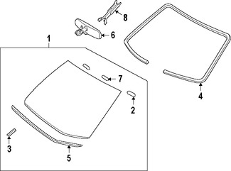 Foto de Parabrisas de Cristal Original para Nissan Versa Note 2014 2015 2016 2017 Marca NISSAN Nmero de Parte 727003WC1A