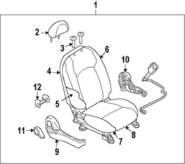 Foto de Asiento Original para Nissan Versa Note 2014 2015 2016 Marca NISSAN N�mero de Parte 870003VM2A