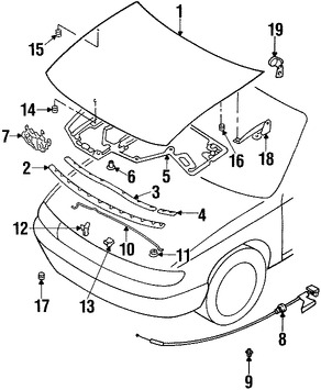 Foto de Sello del capo Original para Nissan Altima Marca NISSAN Nmero de Parte 658110E010