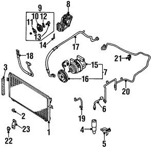 Foto de Soporte de Sensor de Temperatura de Aire Ambiental Original para Nissan Altima 1998 1999 Marca NISSAN Nmero de Parte 923139E000