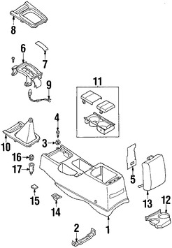 Foto de Carcasa del tomacorriente para accesorios 12 volti Original para Nissan Altima 2000 2001 Marca NISSAN Nmero de Parte 969140Z800