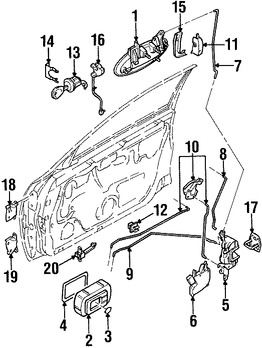 Foto de Switch de Bloqueo de la Perta Original para Nissan Altima 1998 1999 2000 2001 Marca NISSAN Nmero de Parte 806029E000