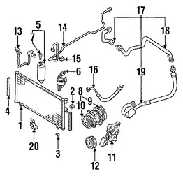 Foto de Sensor de Presin de Refrigerante Aire Acondicionado Original para Nissan 240SX Nissan Maxima Nissan Altima Infiniti Q45 Infiniti G20 Marca NISSAN Nmero de Parte 921374P200