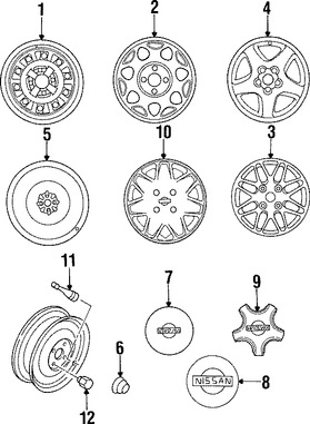 Foto de Tuerca de la Rueda Original para Infiniti Nissan Marca NISSAN Nmero de Parte 4022440P00