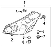 Foto de Faro Original para Nissan Quest 2004 2005 2006 2007 2008 2009 Marca NISSAN N�mero de Parte 260105Z026
