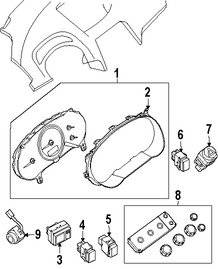 Foto de Lente de Panel de Instrumentos Original para Nissan Quest 2007 2008 2009 Marca NISSAN N�mero de Parte 24813ZM70A