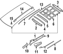 Foto de Panel de Techo Original para Nissan Quest 2004 2005 2006 2007 2008 2009 Marca NISSAN N�mero de Parte 731125Z030