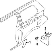 Foto de Guarda lodo Original para Nissan Quest 2006 2007 2008 2009 Marca NISSAN Nmero de Parte 938215Z000