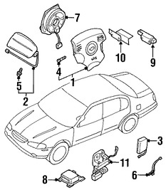 Foto de Cable Espiral Bolsa de Aire Original para Infiniti QX4 Infiniti G20 Infiniti Q45 Infiniti I30 Nissan Maxima Nissan Pathfinder Marca NISSAN Nmero de Parte B55545L391