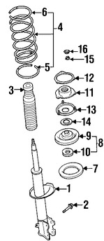 Foto de Tapa Puntal De Suspensin Original para Infiniti QX4 Infiniti Q45 Nissan Pathfinder Marca NISSAN Nmero de Parte 543304P000