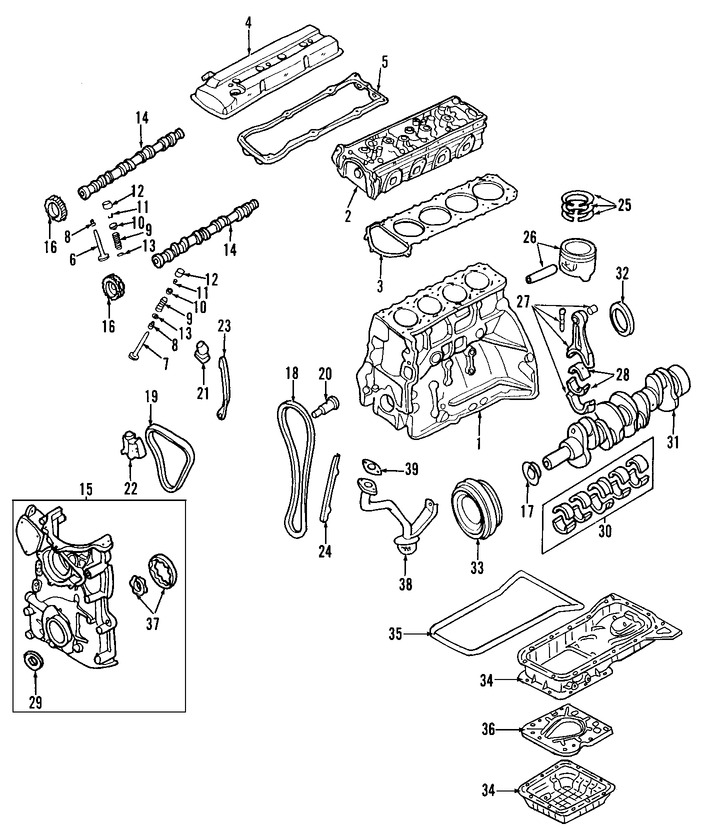 Foto de Arbol de Levas Original para Nissan Altima Nissan Sentra Marca NISSAN N�mero de Parte 13020AE000