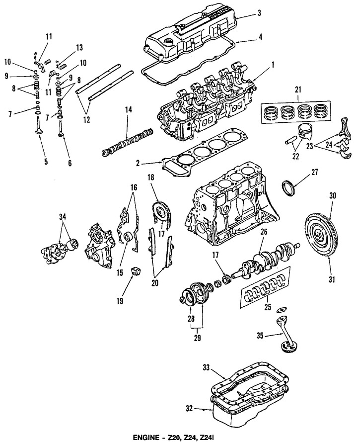 Foto de Engranaje del Cigue�al Original para Nissan  1986 Nissan 720 1984 1985 1986 Nissan Maxima 1984 Marca NISSAN N�mero de Parte 13021U8010