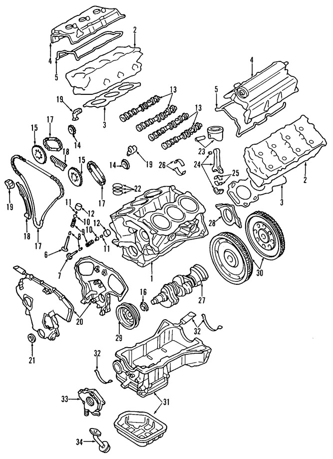 Foto de Motor Completo Original para Infiniti I35 2002 2003 2004 Nissan Murano 2003 2004 Nissan Altima 2002 Marca NISSAN Remanufacturado Nmero de Parte 10102CB6A0