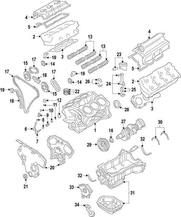 Foto de Rodamiento principal del Cigue�al Original para Nissan Infiniti Marca NISSAN N�mero de Parte 122071MR4A