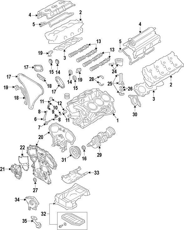 Foto de Arbol de Levas Original para Infiniti Nissan Marca NISSAN Nmero de Parte 13020EY00D